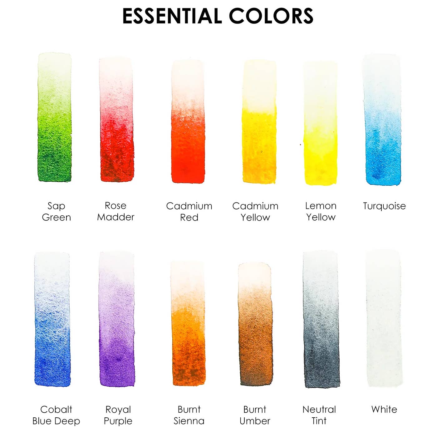 Favorite Story Grabie Essential Colors Grabie Watercolor Travel Set of 12