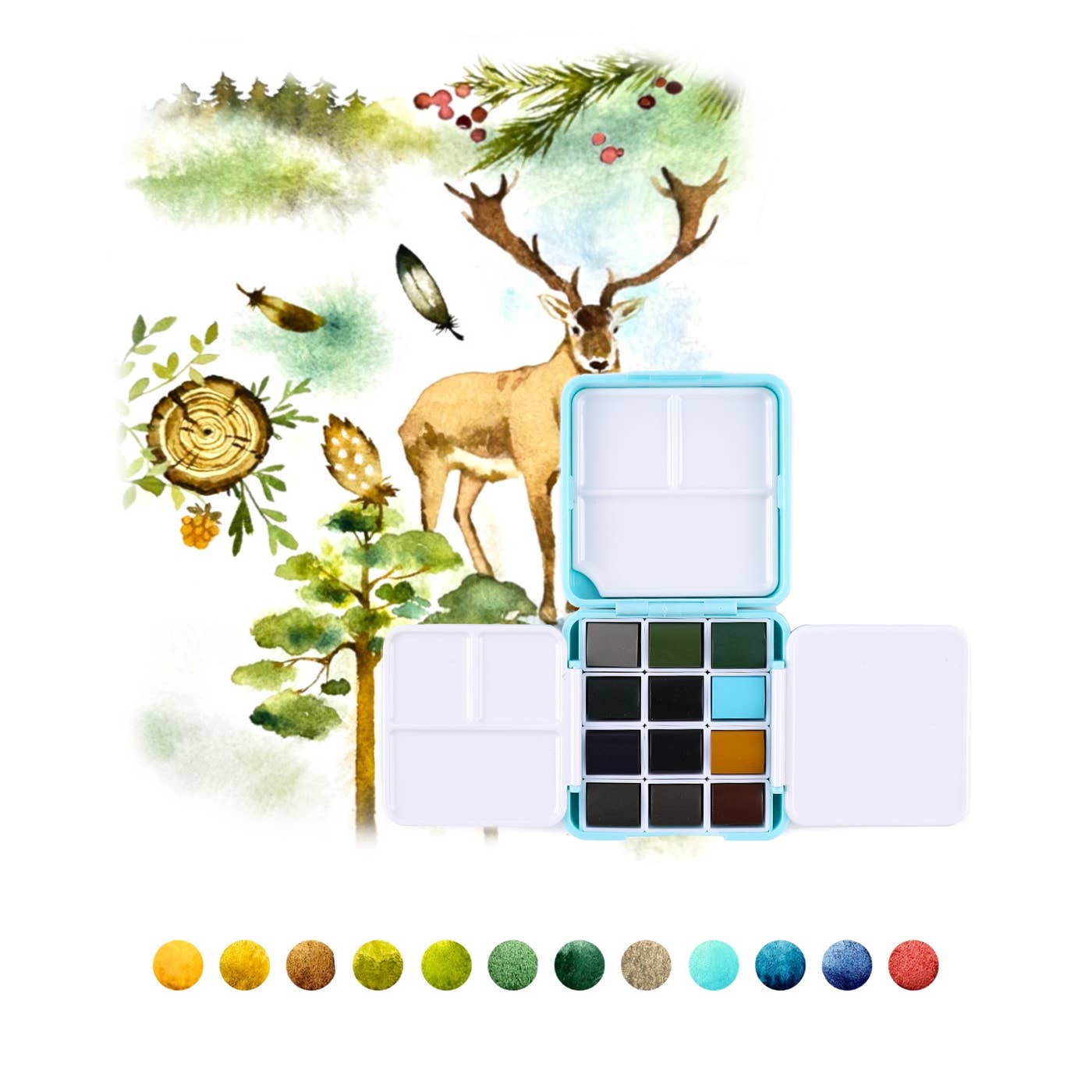 Favorite Story Grabie Essential Colors Grabie Watercolor Travel Set of 12