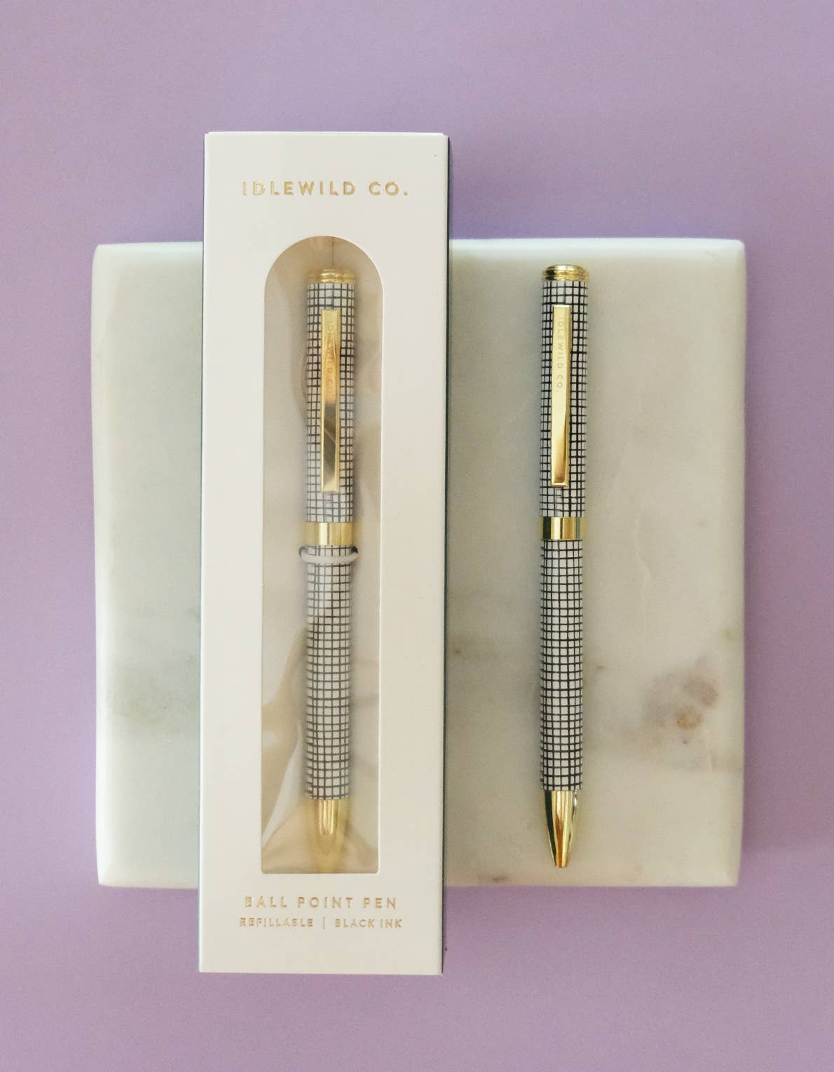 Favorite Story Idlewild Co. Grid Ballpoint Luxe Pen