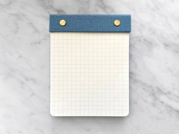 Favorite Story Notepad Refillable Grid Notepad with Brass Screws