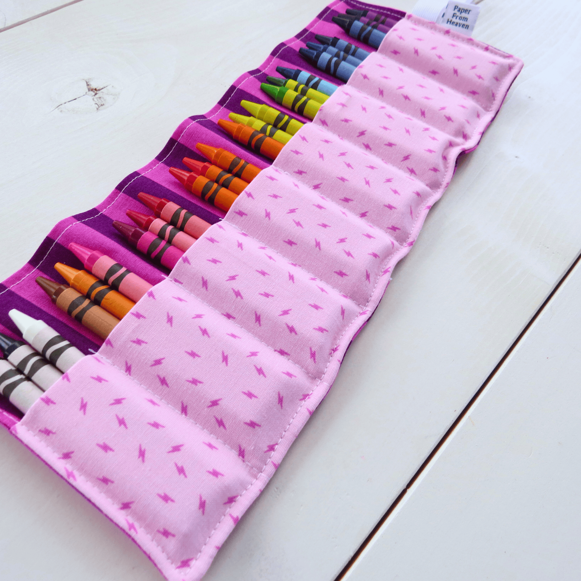 Favorite Story PaperFromHeaven Handmade Crayon Roll – Fun Fabric, Creative Storage