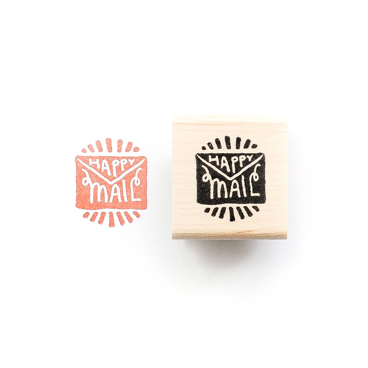 Favorite Story Peppercorn Paper Happy Mail Rubber Stamp