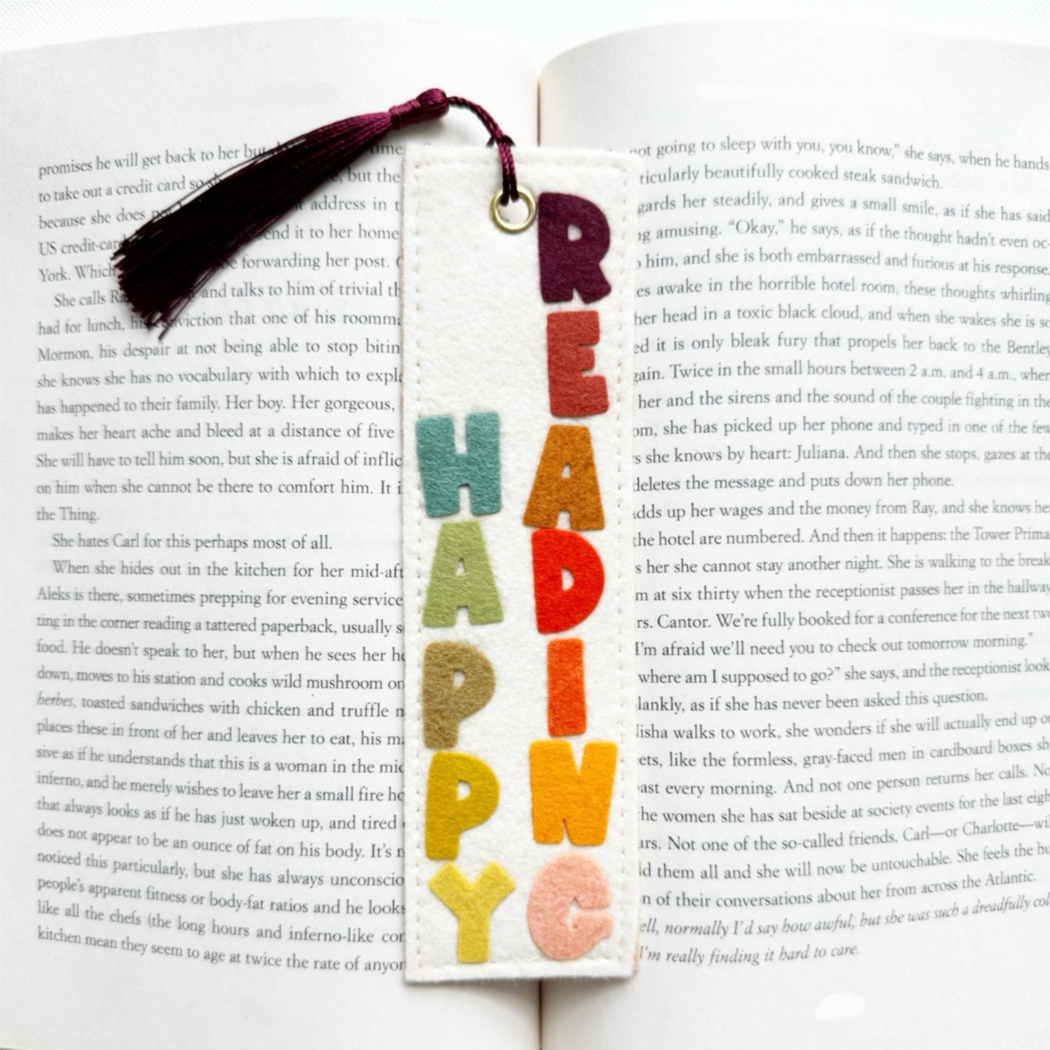 Favorite Story Milo & Mollie Happy Reading Felt Bookmark 