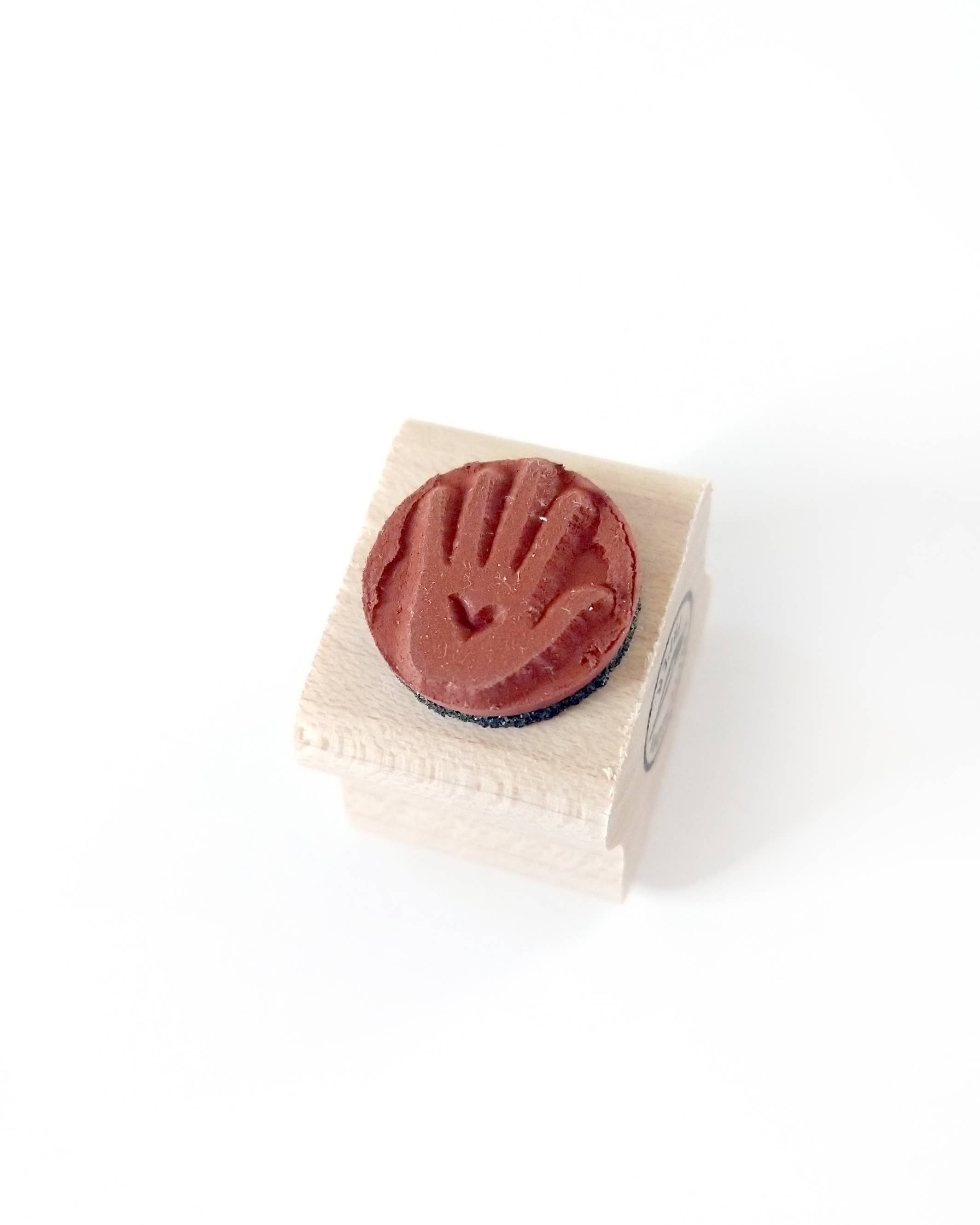 Favorite Story Peppercorn Paper Heart in Hand Mini Stamp