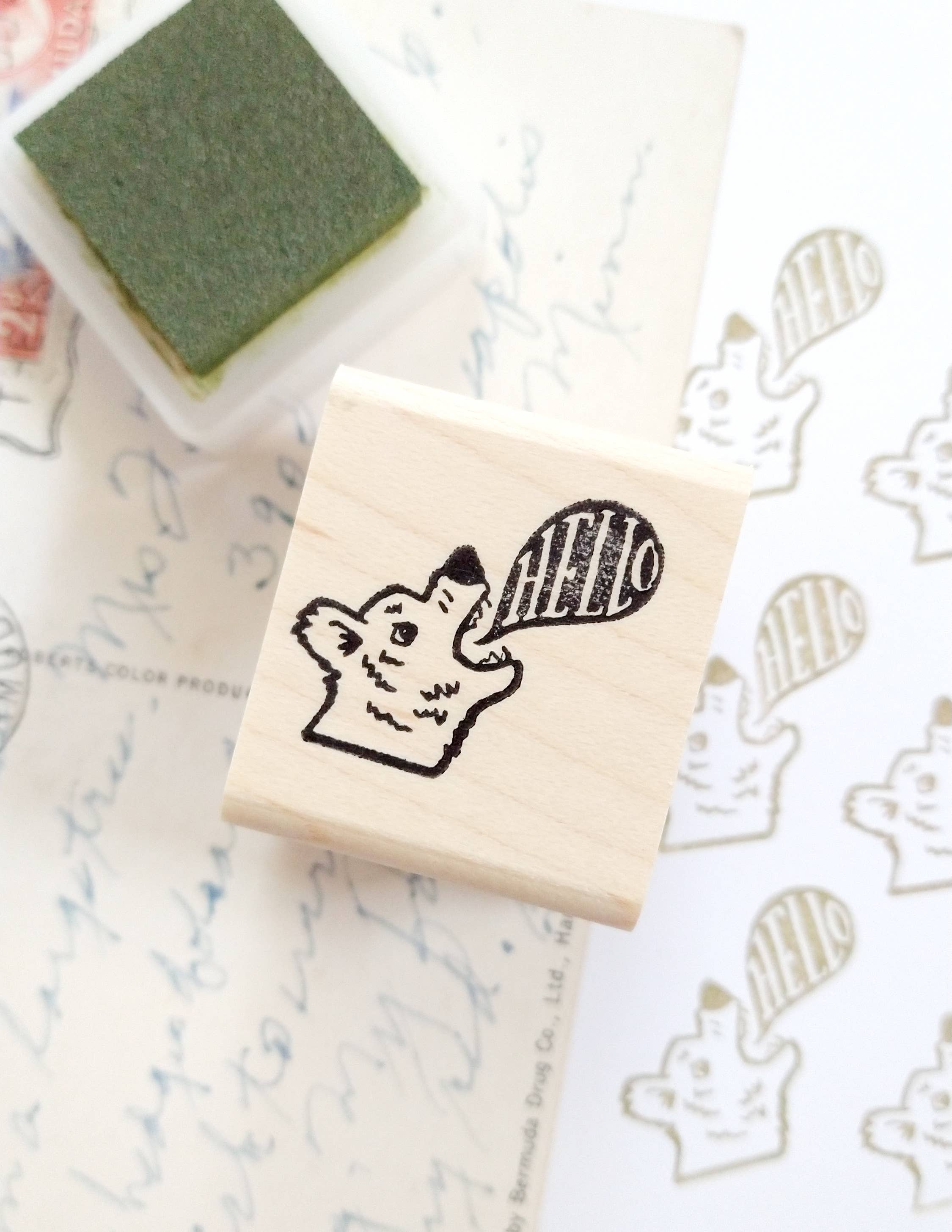 Favorite Story Peppercorn Paper Hello Bear Stamp