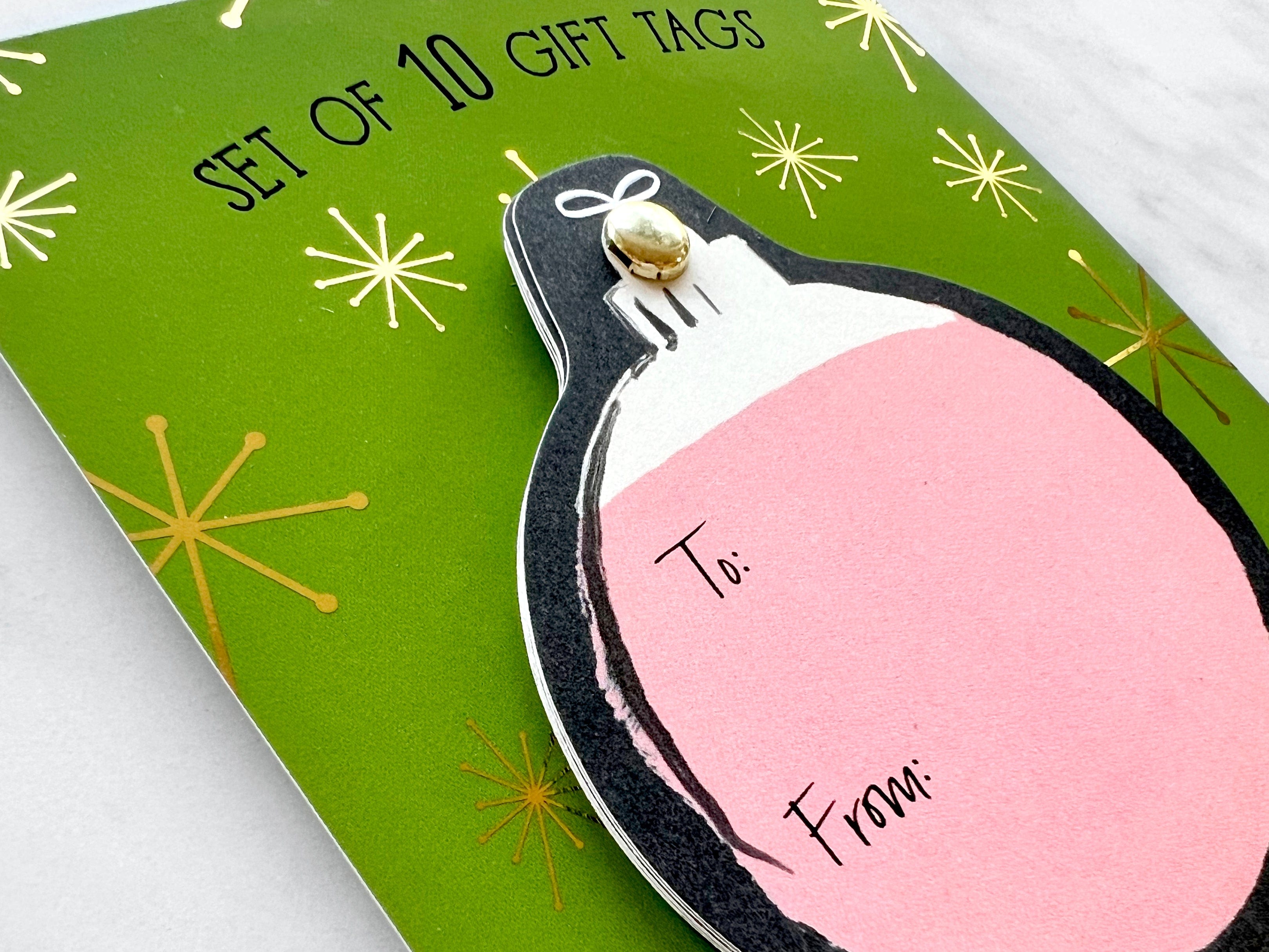 Favorite Story Gift Tags Set of 10 Holiday Ornament Die-Cut Gift Tags