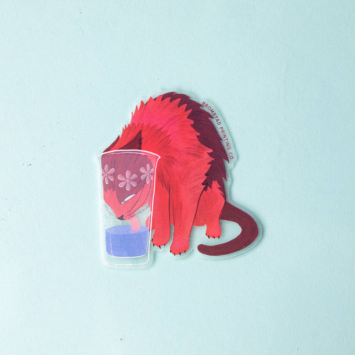 Favorite Story Bromstad Printing Co. Hydrated Cat Clear Sticker