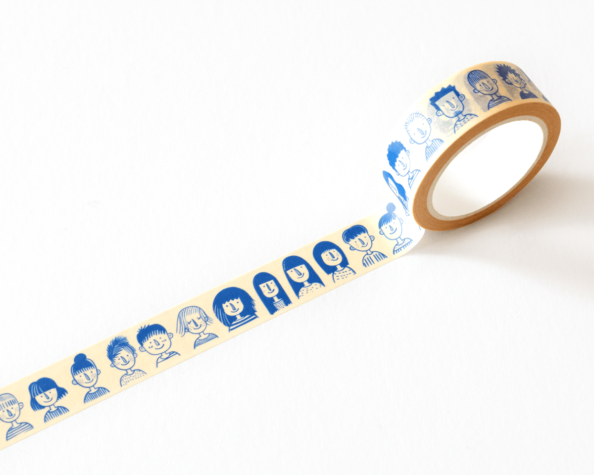 Favorite Story RippleSplash Studio (We Cover US Import Fees) Illustrated Faces Washi Tape