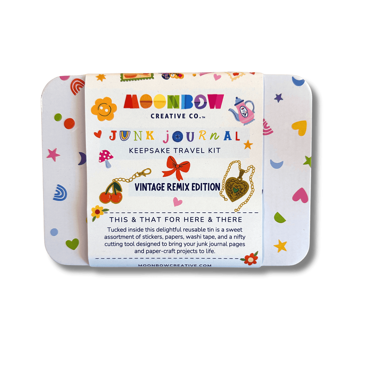 Favorite Story Moonbow Creative Co. Junk Journal Keepsake Travel Tin Vintage Remix Edition