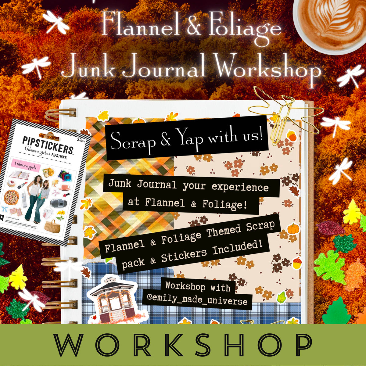 Favorite Story Workshop Watercolor Workshop Junk Journal Workshop - Flannel & Foliage Festival