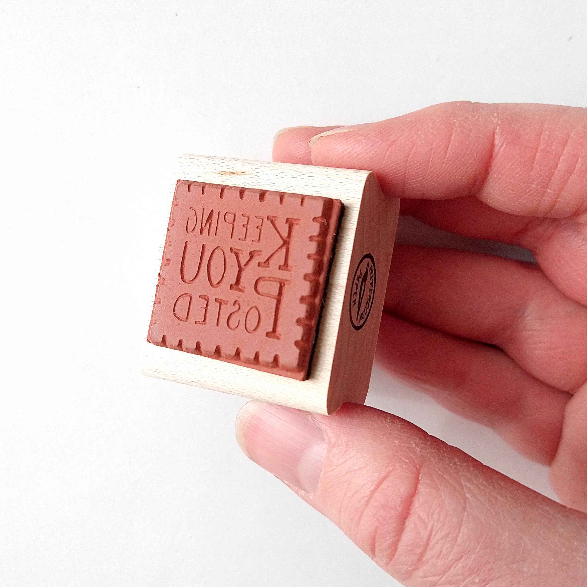 Favorite Story Peppercorn Paper Keeping You Posted Rubber Stamp
