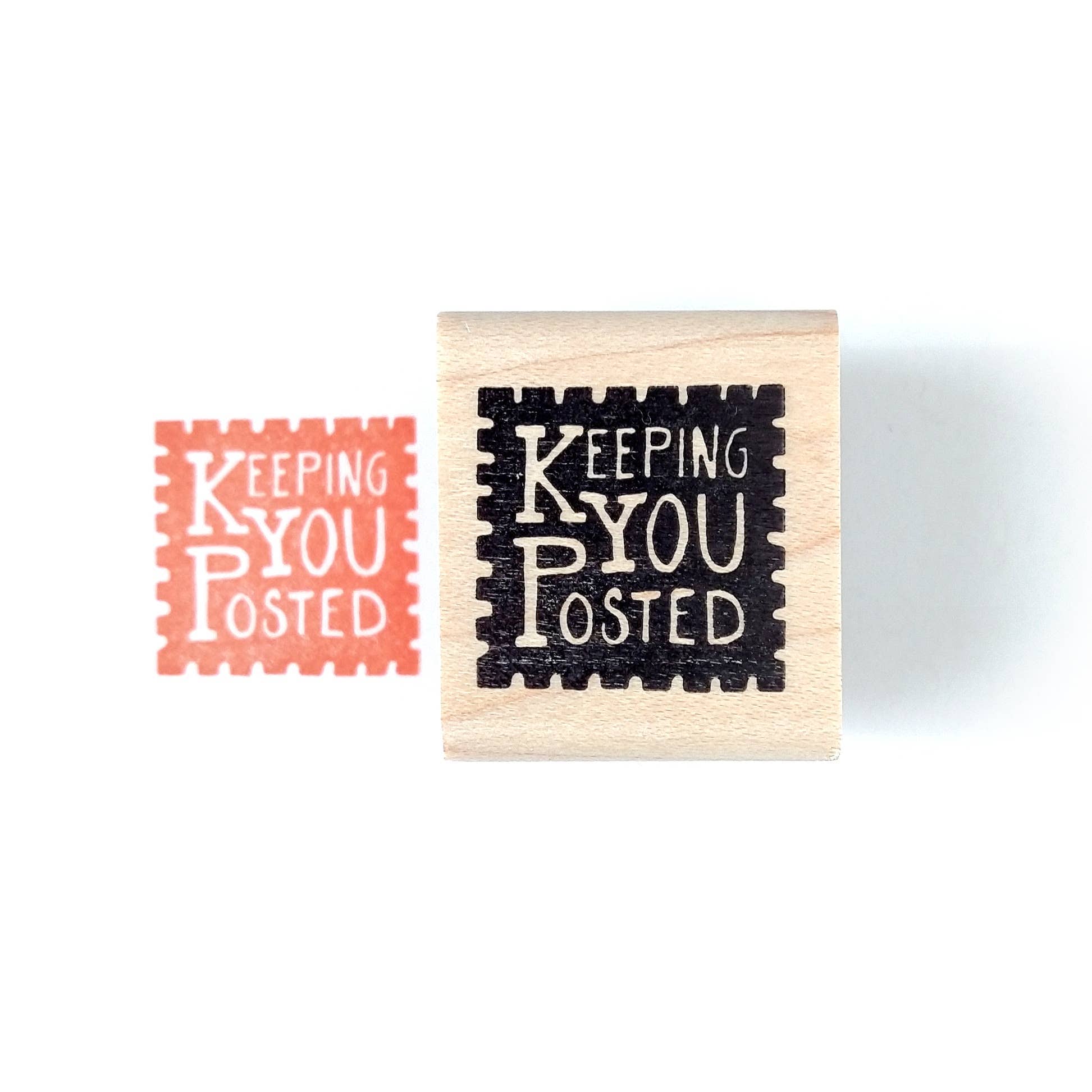 Favorite Story Peppercorn Paper Keeping You Posted Rubber Stamp