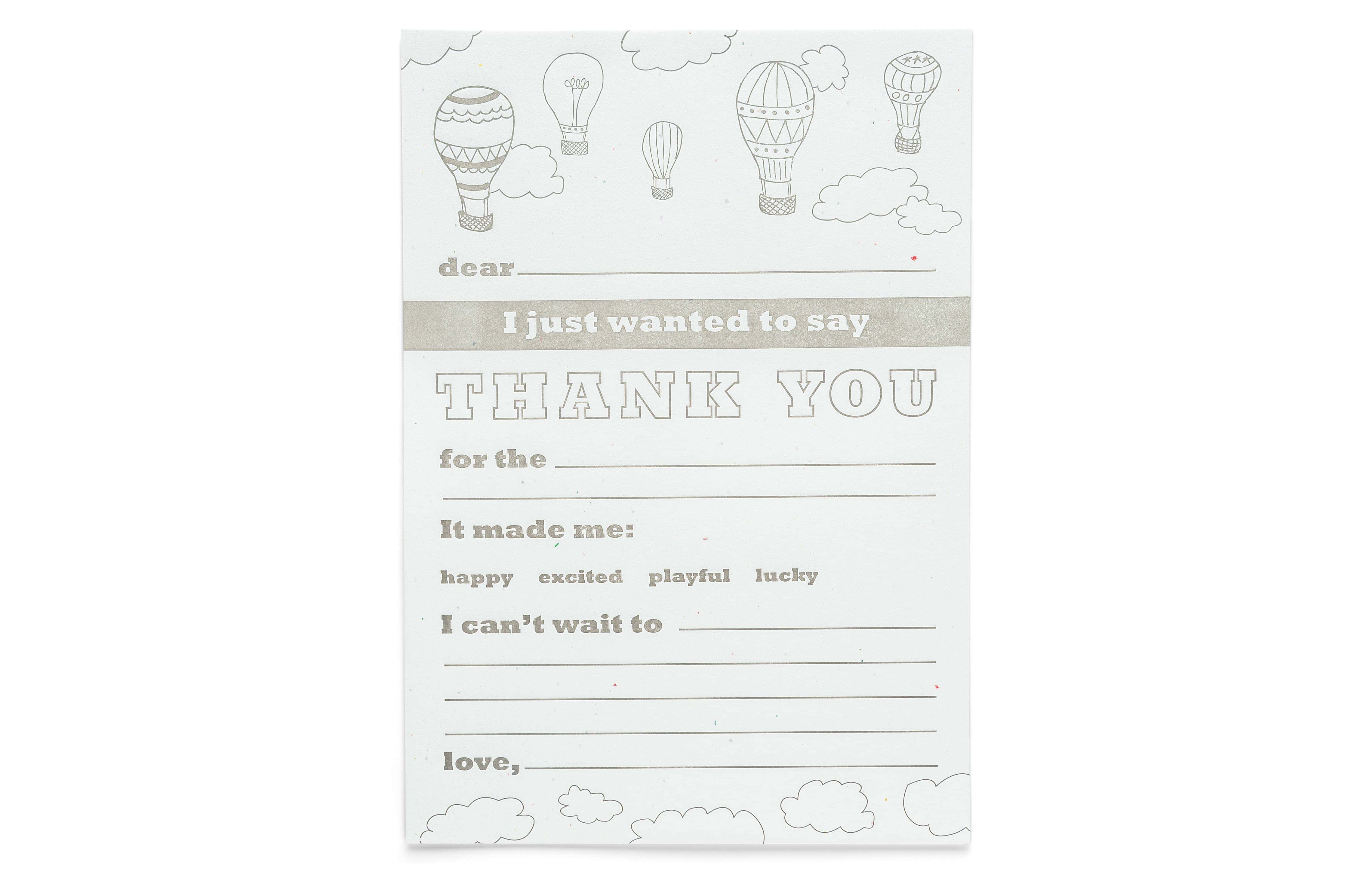 Favorite Story Color Box Design & Letterpress Kid Thank You Notes | Kit