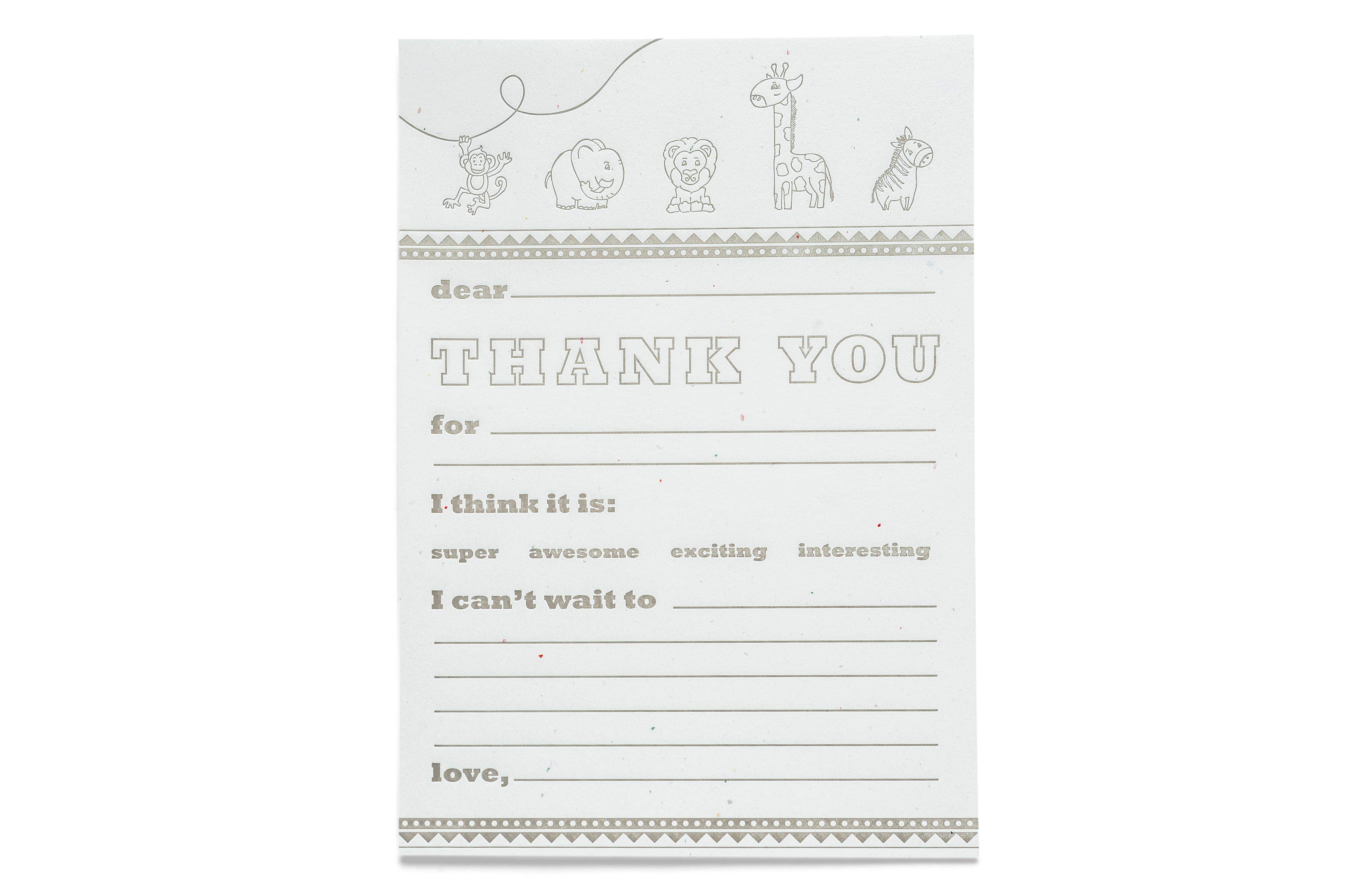 Favorite Story Color Box Design & Letterpress Kid Thank You Notes | Kit