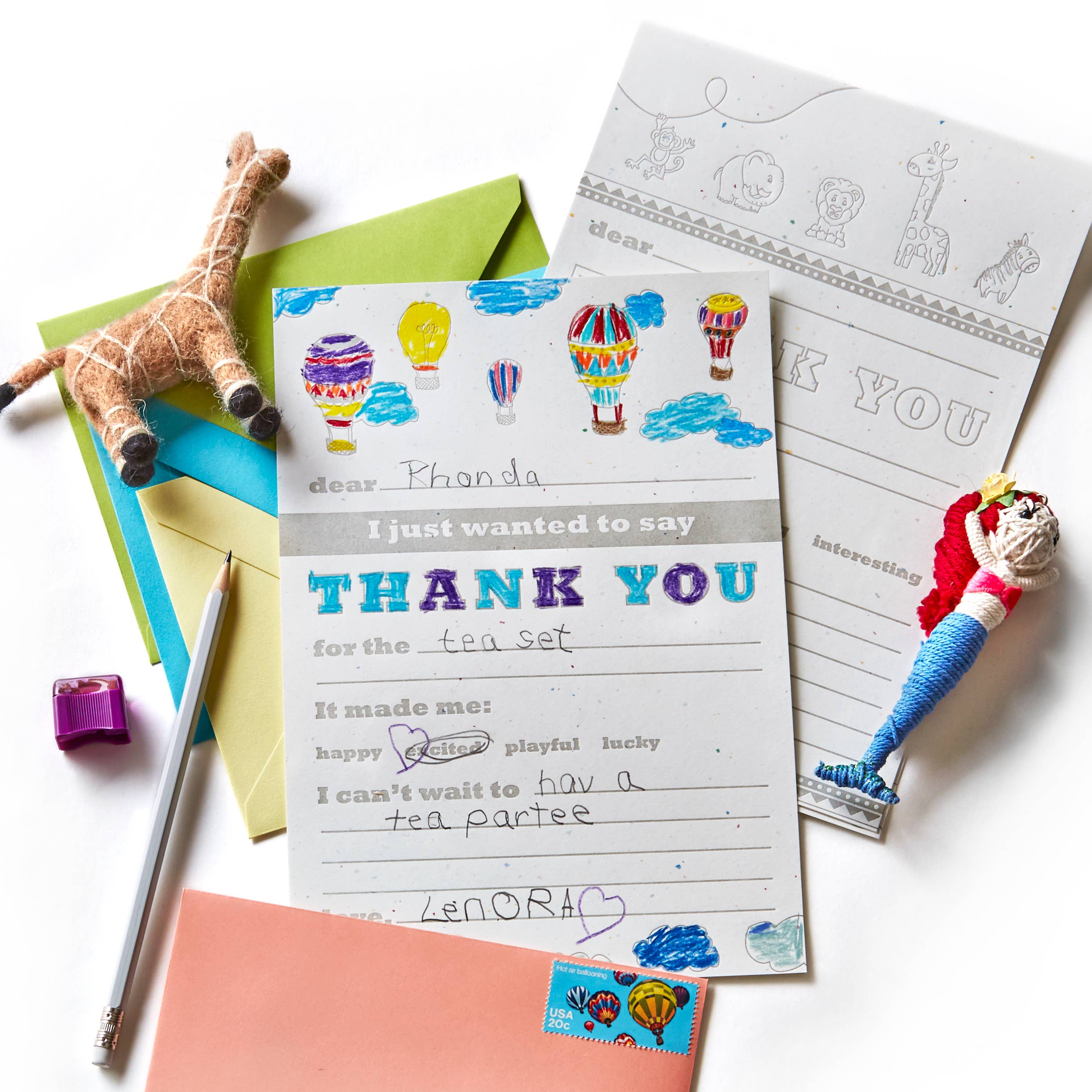 Favorite Story Color Box Design & Letterpress Kid Thank You Notes | Kit