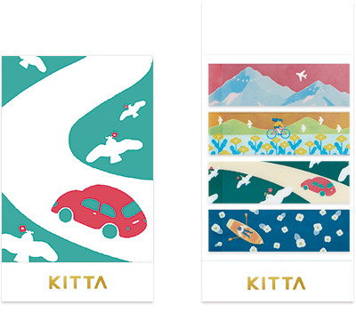 Favorite Story HITOTOKI by KING JIM Landscape KITTA Portable Decorative Tape -Clear-