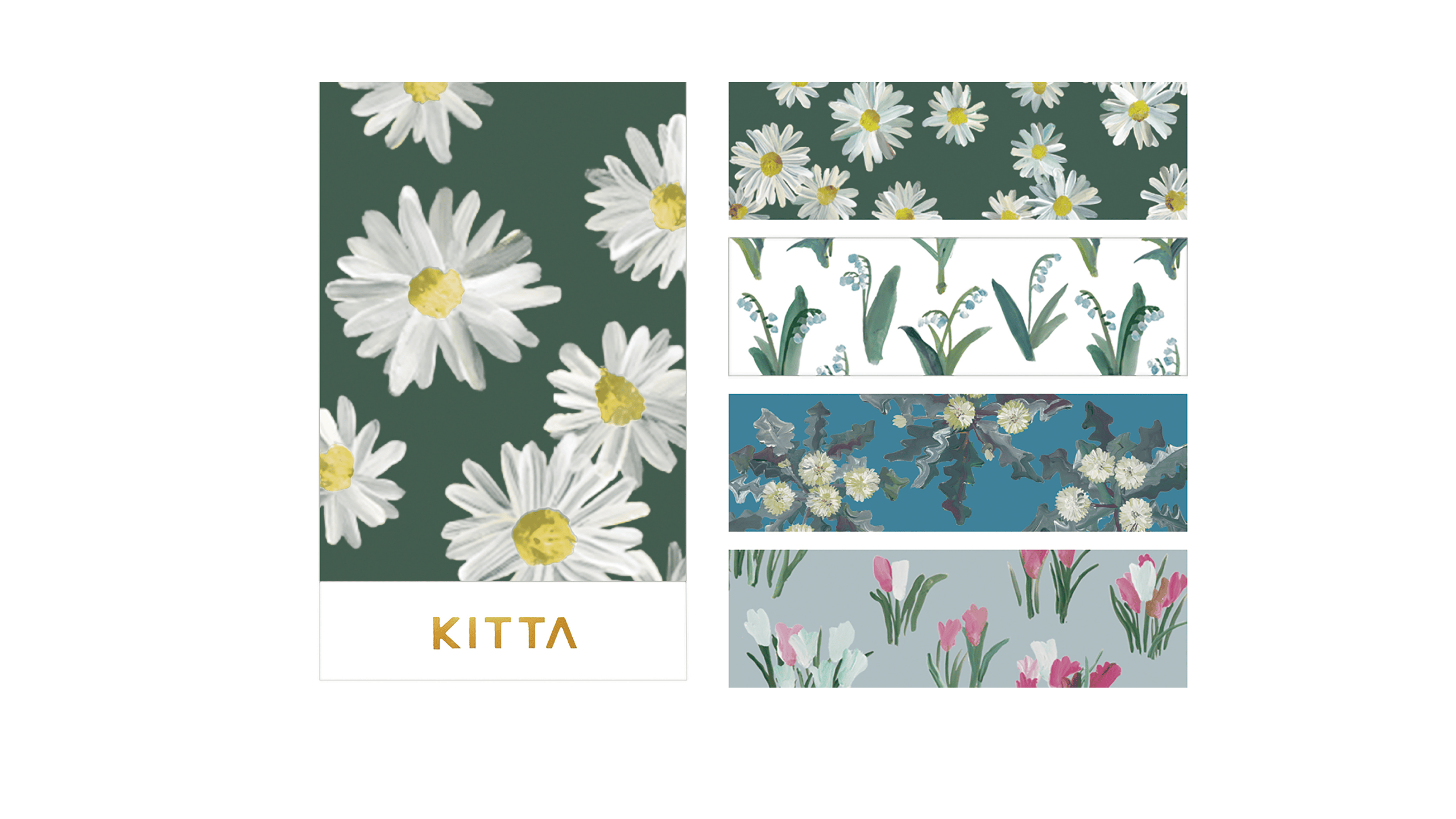 Favorite Story HITOTOKI by KING JIM Flower9 KITTA Portable Washi Decorative Tape -Basic-
