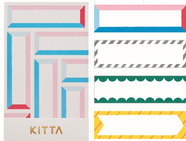 Favorite Story HITOTOKI by KING JIM Frame 2 KITTA Portable Washi Decorative Tape -Basic-