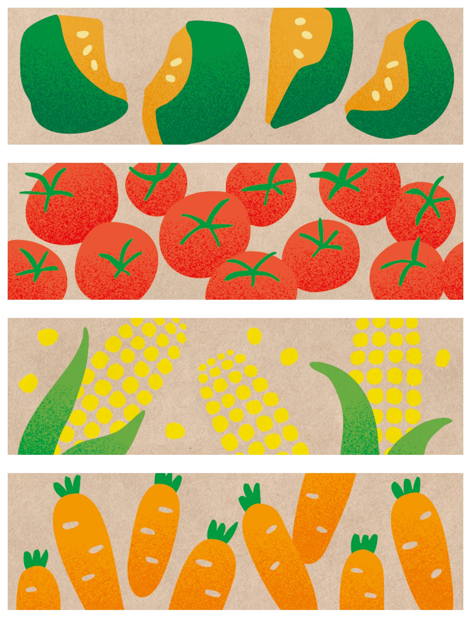 Favorite Story HITOTOKI by KING JIM -Craft- Vegetables KITTA Portable Washi Decorative Tape