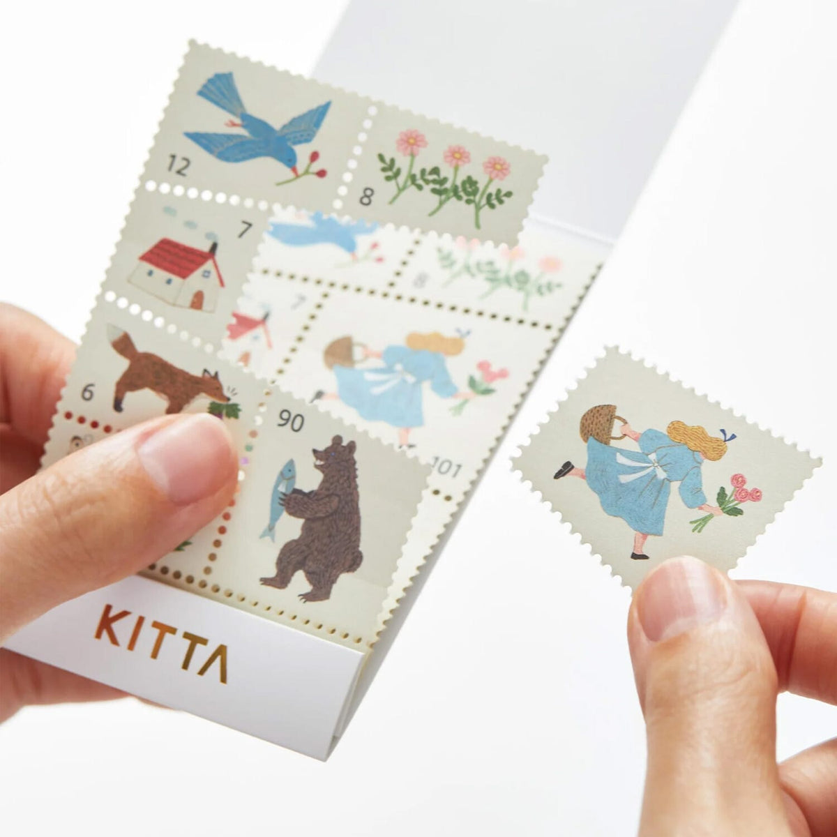 Favorite Story Washi Tape HITOTOKI by KING JIM KITTA Portable Washi Decorative Tape -Stamp style-