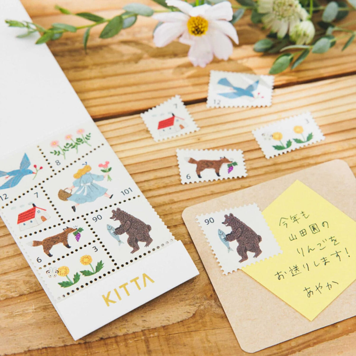 Favorite Story Washi Tape HITOTOKI by KING JIM KITTA Portable Washi Decorative Tape -Stamp style-