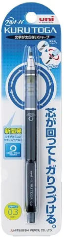 Favorite Story Mechanical Pencil uniball Kuru Toga Mechanical Pencil, Standard .3 Black