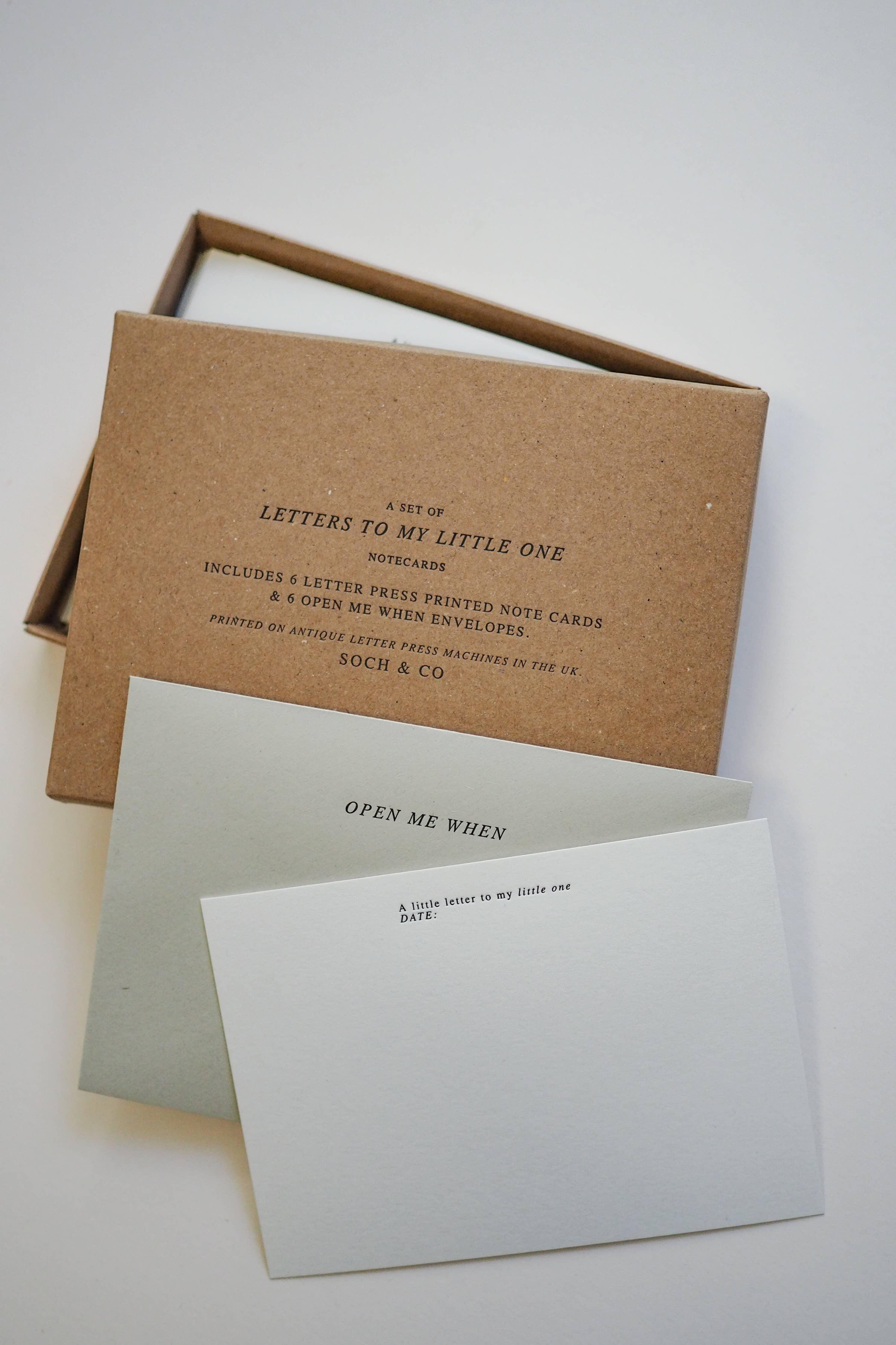 Favorite Story soch and co Letters to my little one notecard set