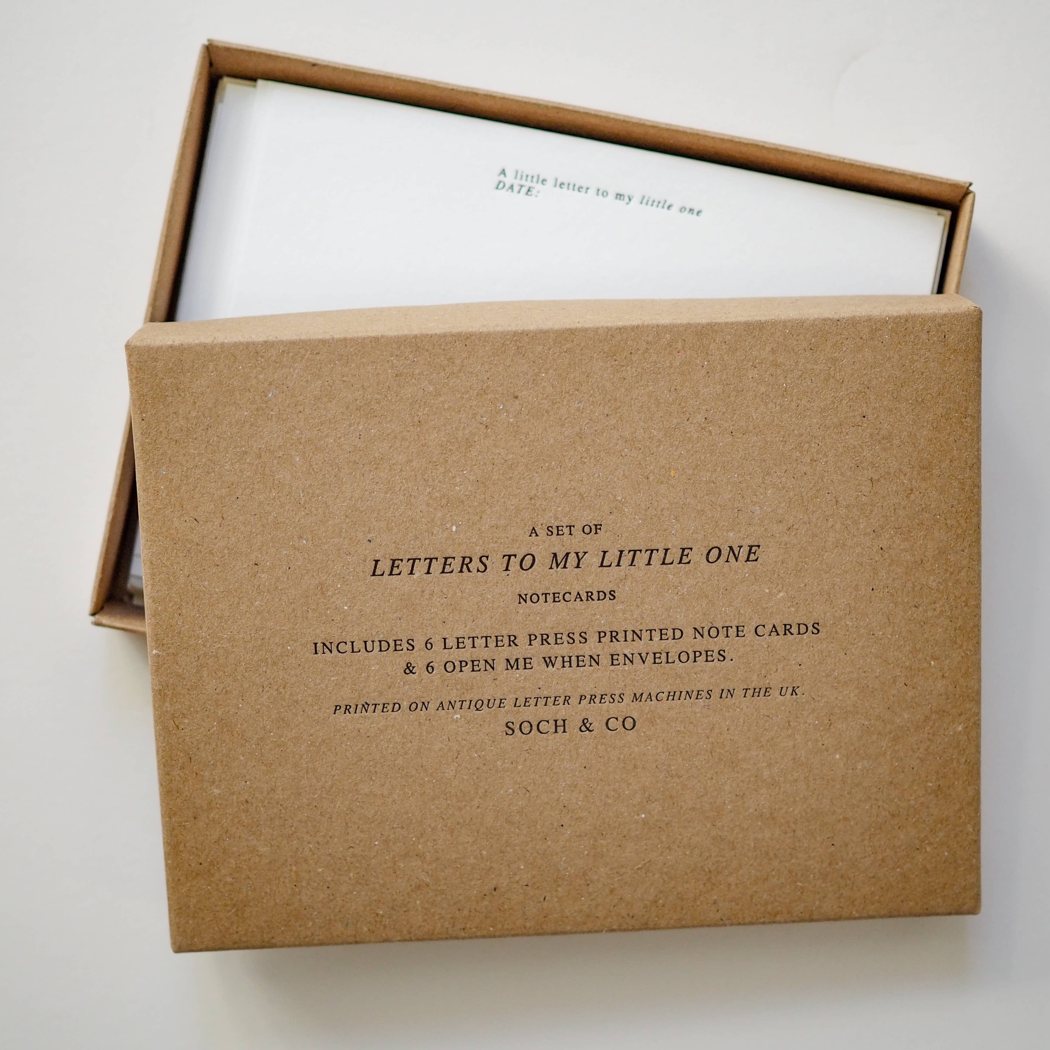 Favorite Story soch and co Letters to my little one notecard set