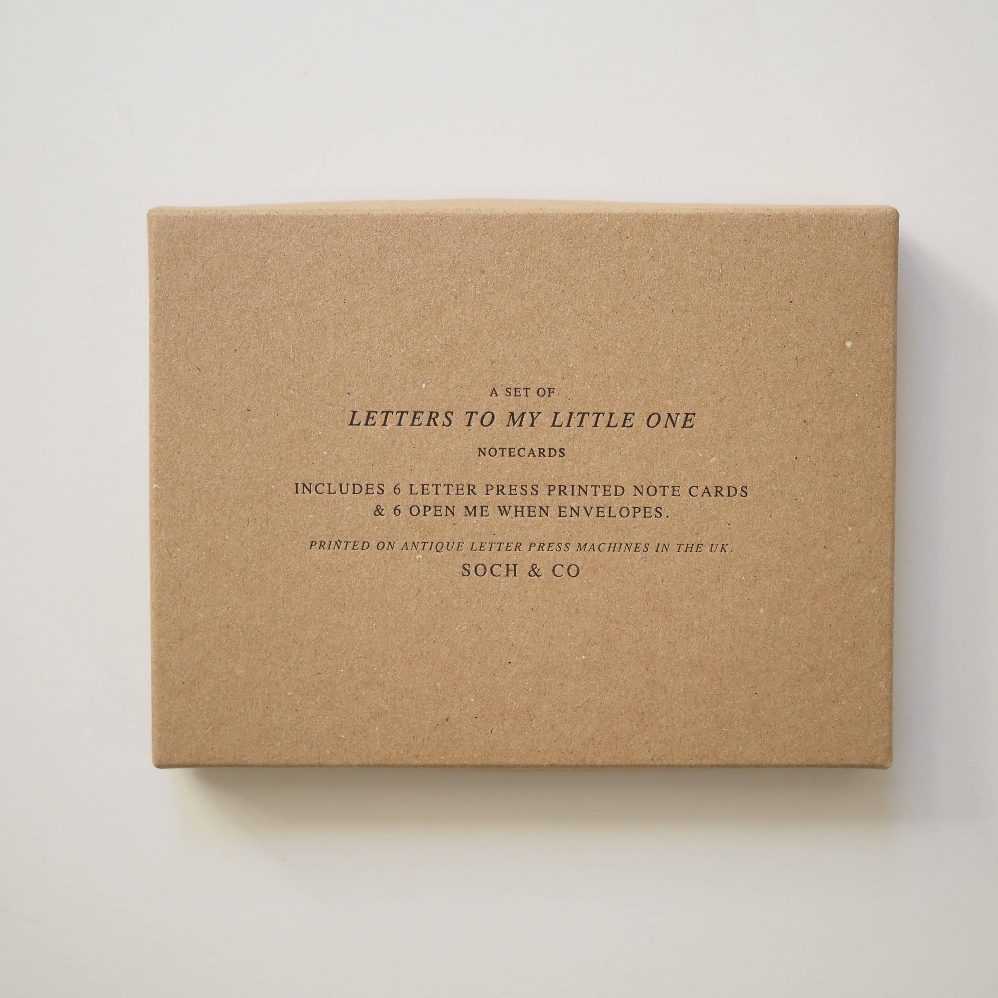 Favorite Story soch and co Letters to my little one notecard set