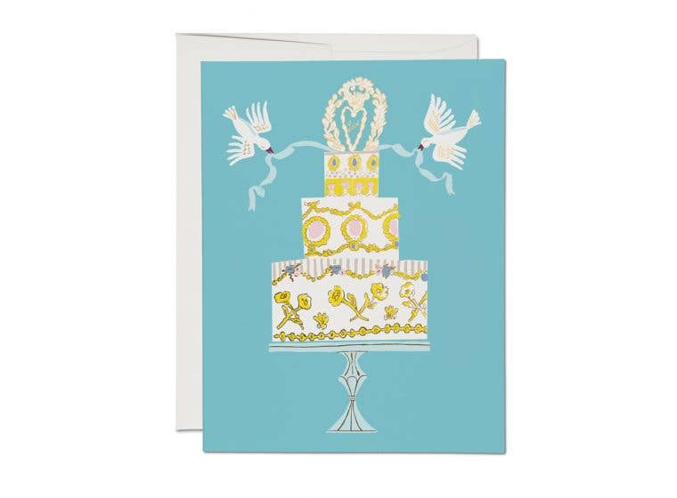 Favorite Story Red Cap Cards Love Cake wedding greeting card