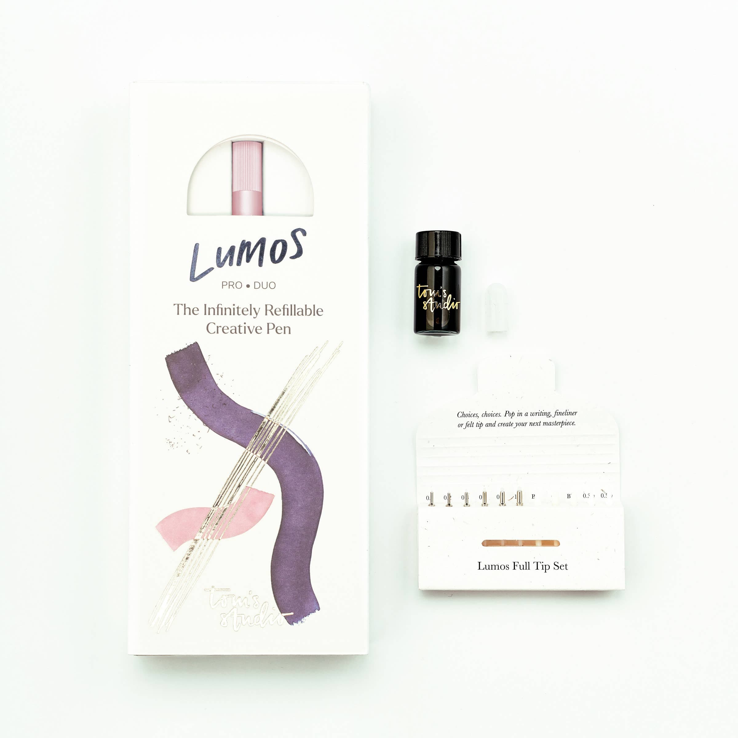 Favorite Story Tom's Studio Lumos Pro - Refillable Multi-Tip Pen: Midnight / Single Tip