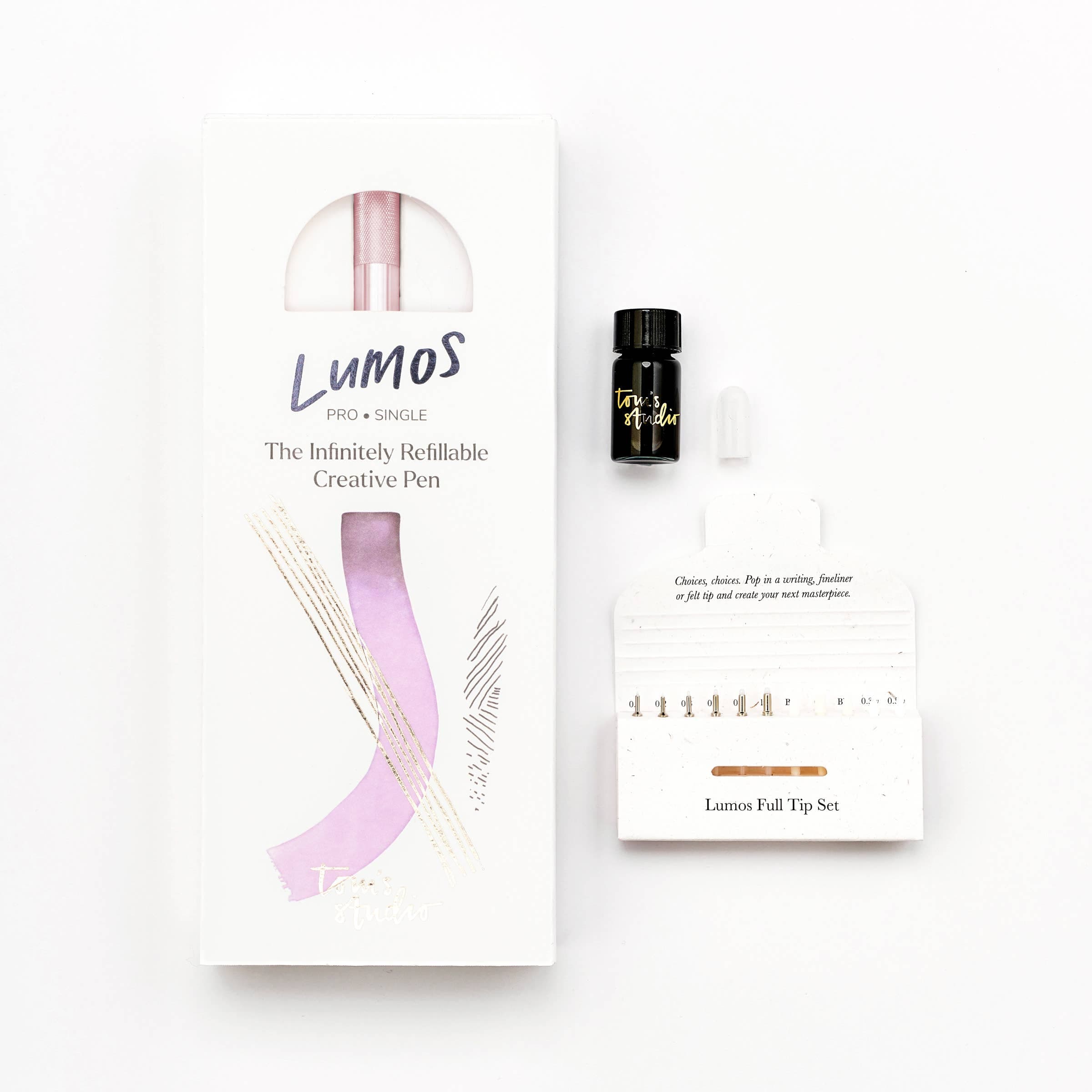 Favorite Story Tom's Studio Lumos Pro - Refillable Multi-Tip Pen: Midnight / Single Tip