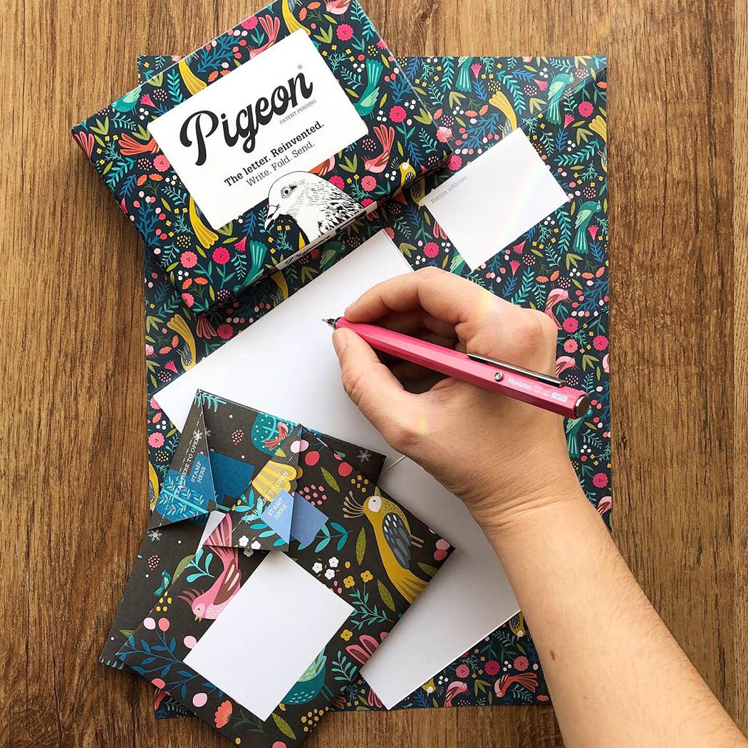 Favorite Story pigeonposted Magical Menagerie Pigeon, Folding Letter Set, Pack of 6