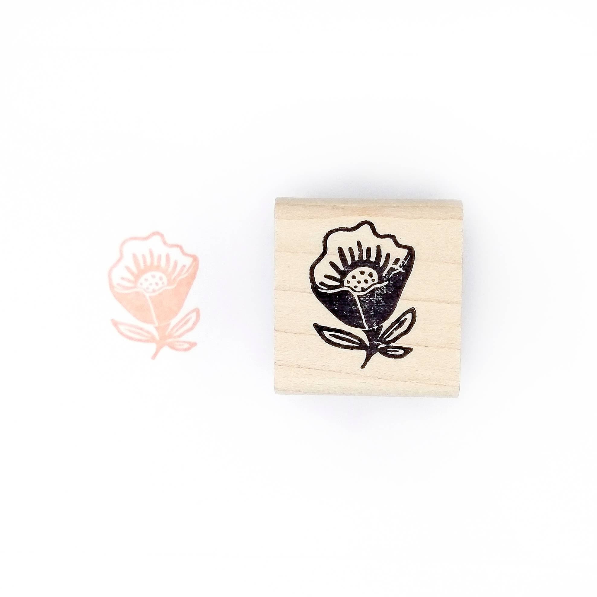 Favorite Story Peppercorn Paper Meadow Flower Rubber Stamp