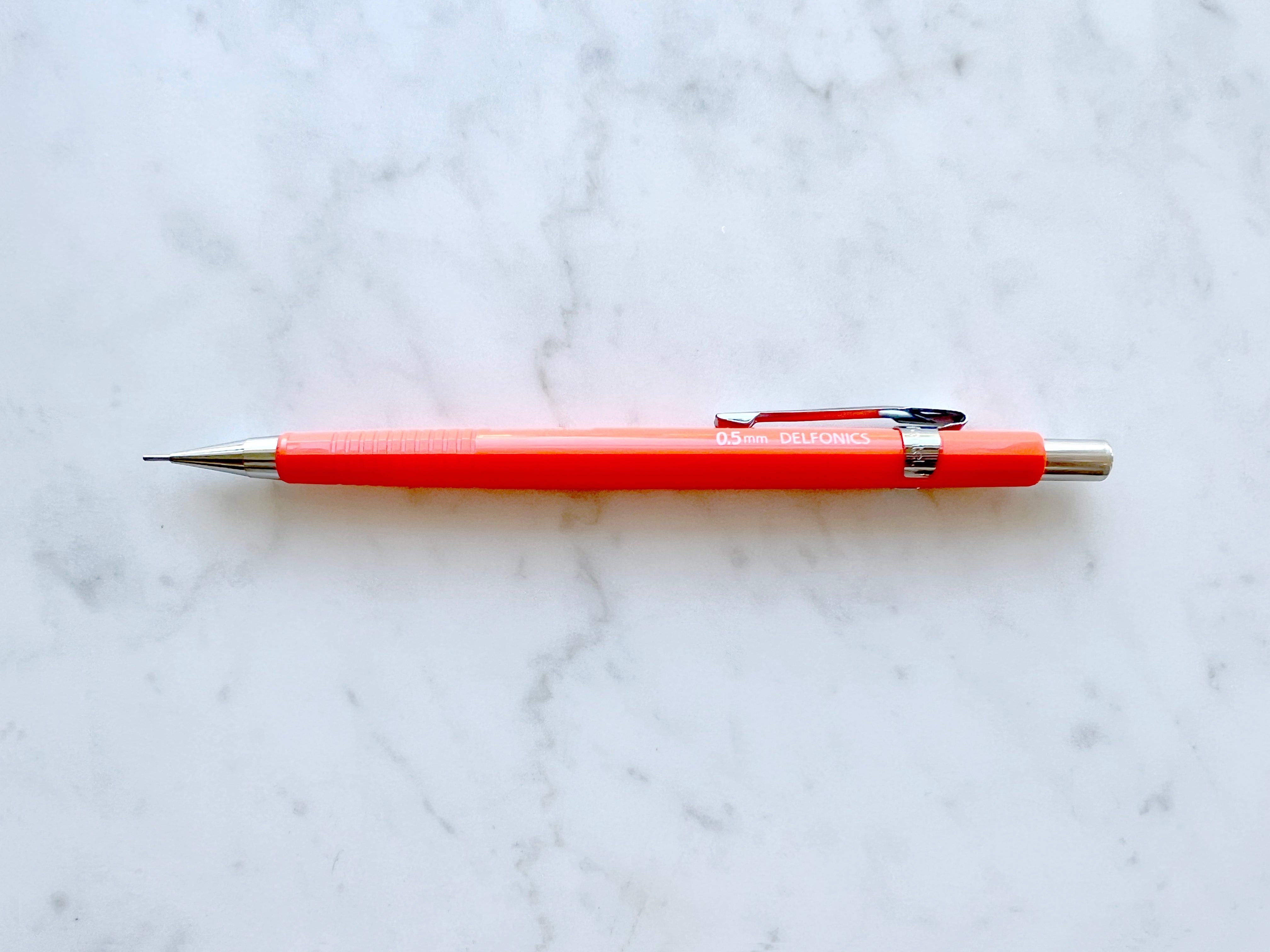 Favorite Story Pencil Delfonics .5 lead - Bright Orange Mechanical Pencil