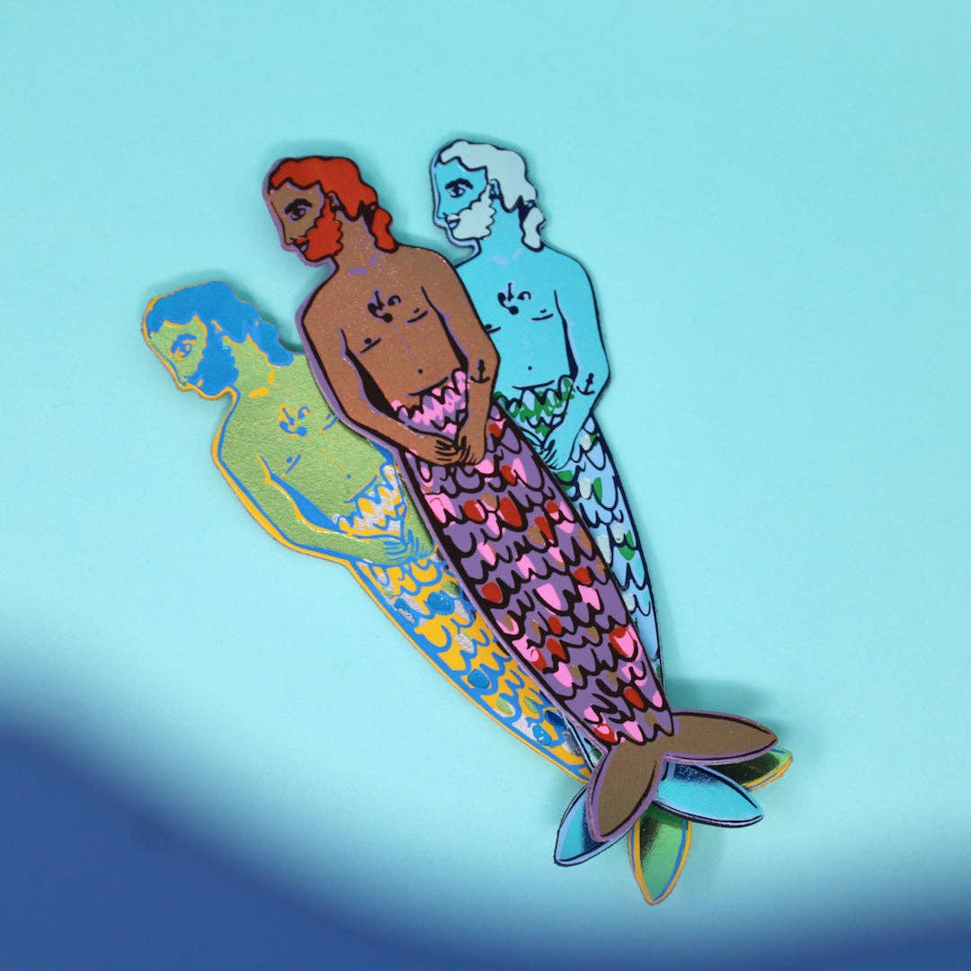 Favorite Story Ark Colour Design Lilac Mer-Man Bookmark