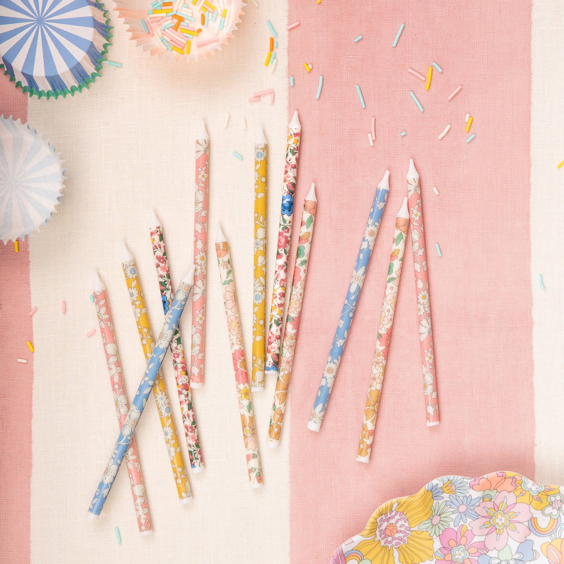Favorite Story Meri Meri Meri Meri x Liberty Mixed Print Party Candles