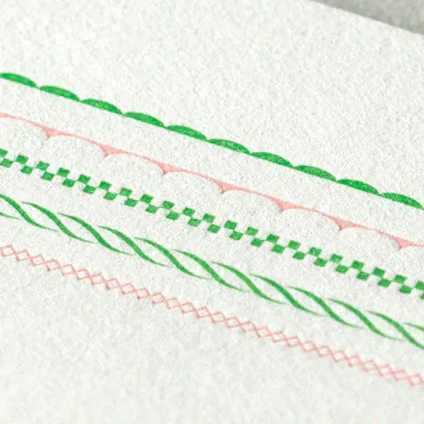 Favorite Story Midori Midori Letterpress Letter Set - Pink Frame