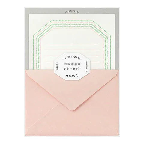Favorite Story Midori Midori Letterpress Letter Set - Pink Frame
