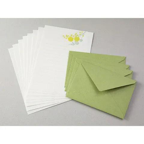 Favorite Story Midori Midori Letterpress Letter Set - Yellow Bouquet