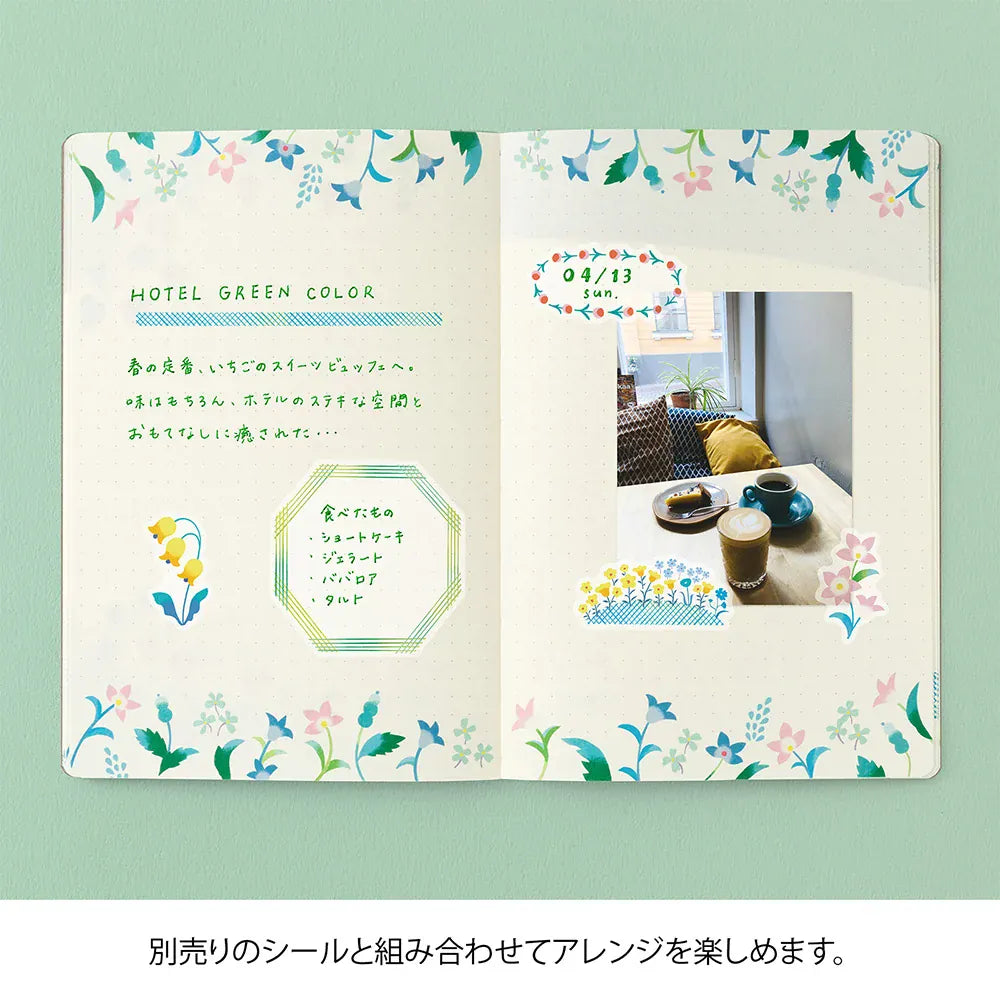 Favorite Story Notebook Midori Midori Yuru Log Notebook B6, Floral