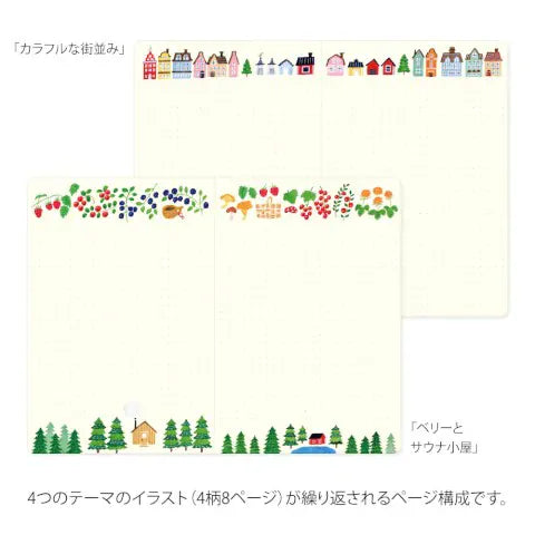 Favorite Story Midori Midori Yuru Log Notebook B6, Scandanavia