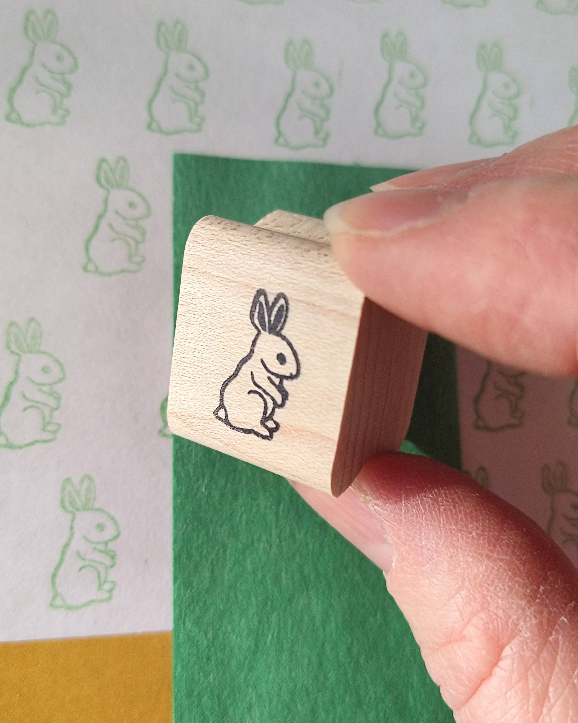 Favorite Story Peppercorn Paper Mini Bunny Rubber Stamp