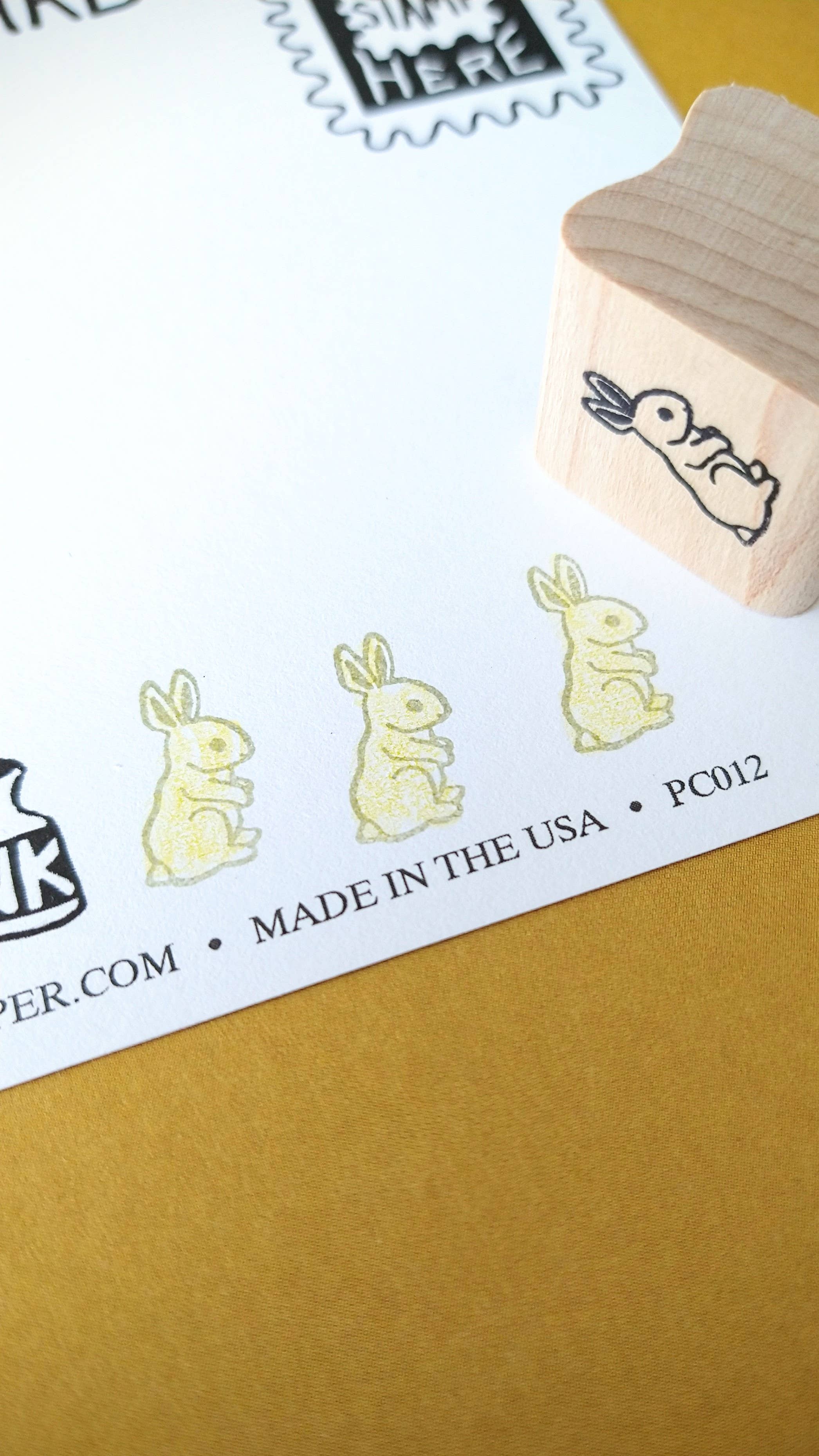 Favorite Story Peppercorn Paper Mini Bunny Rubber Stamp