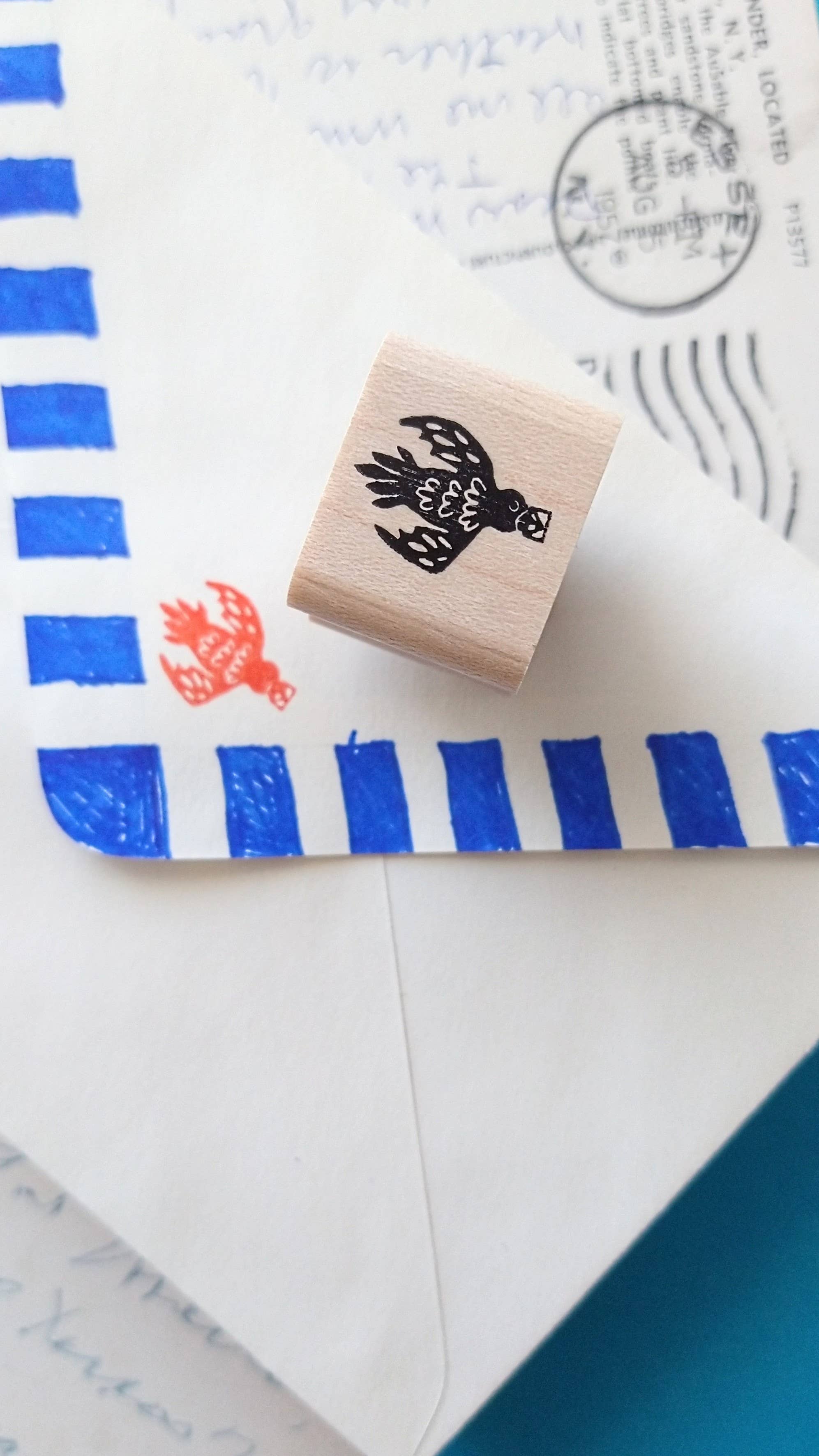 Favorite Story Peppercorn Paper Mini Flying Pigeon Stamp