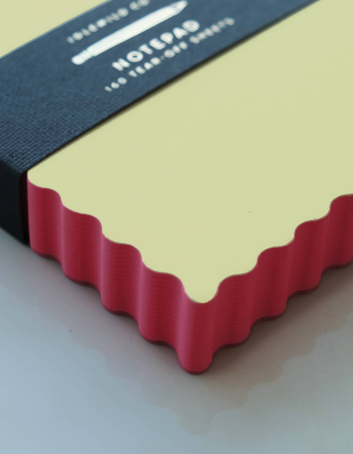 Favorite Story Idlewild Co. Mini Wave Shaped Notepad | Citron + Hot Coral Edge