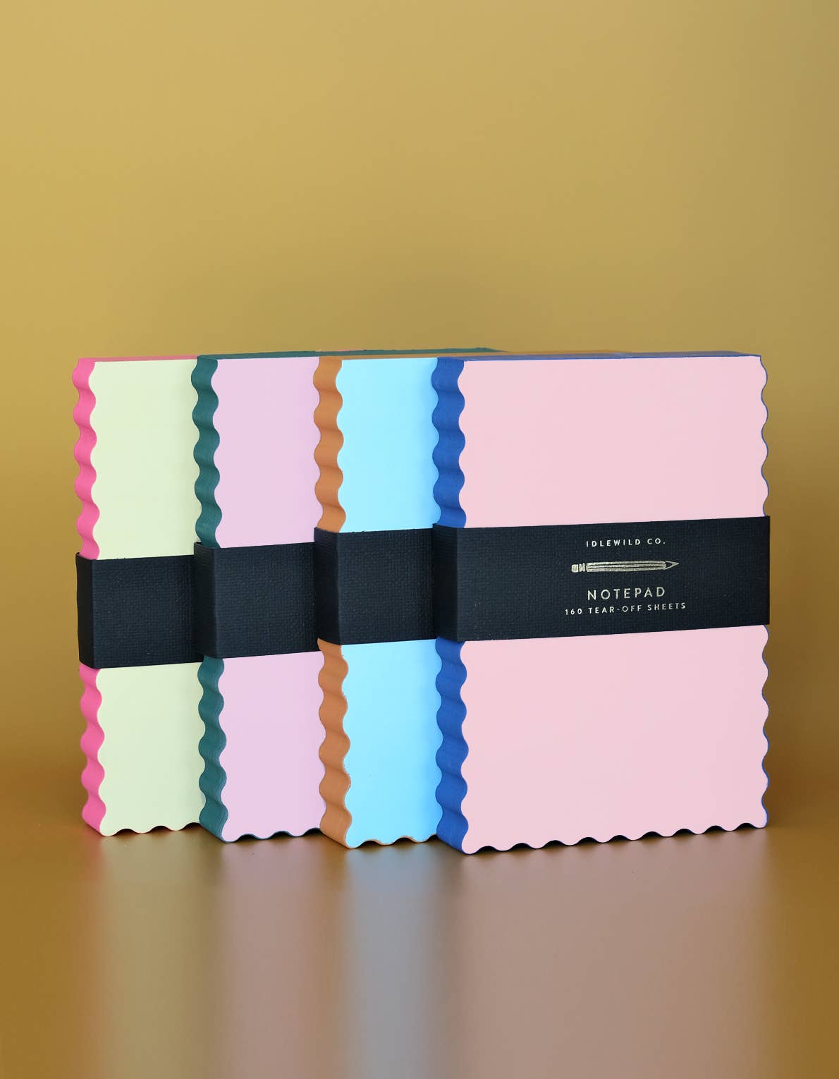 Favorite Story Idlewild Co. Mini Wave Shaped Notepad | Citron + Hot Coral Edge