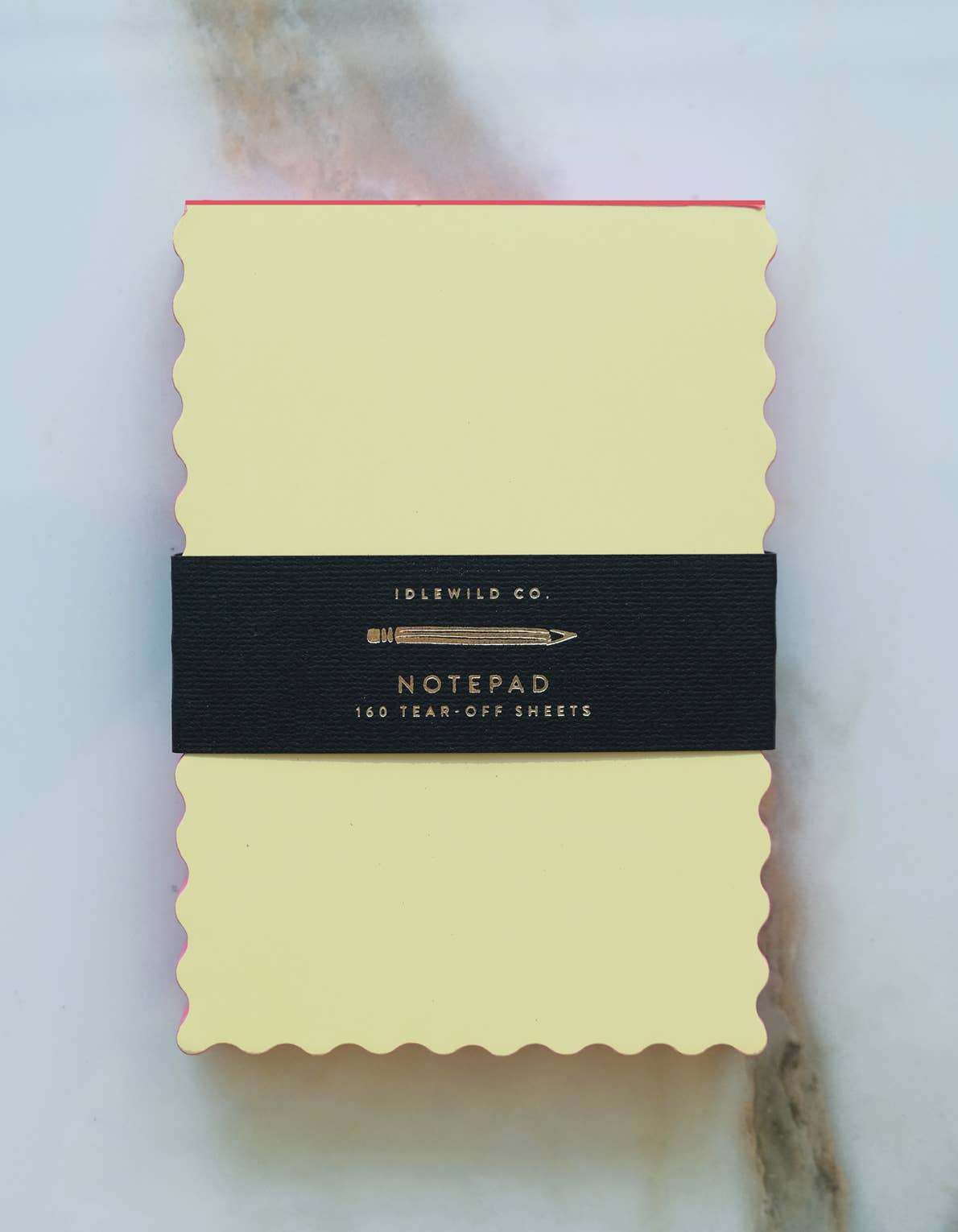 Favorite Story Idlewild Co. Mini Wave Shaped Notepad | Citron + Hot Coral Edge