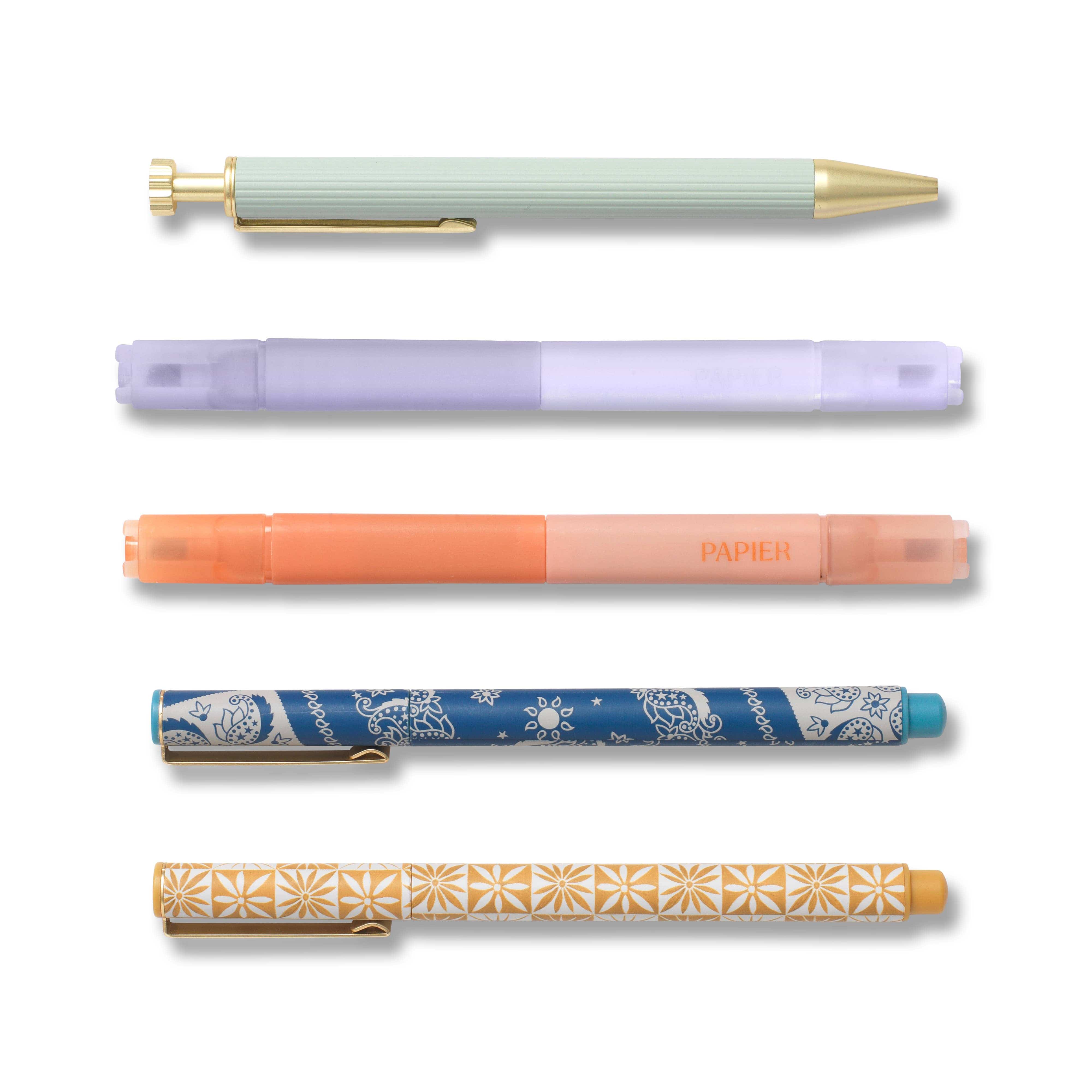 Favorite Story Papier Mixed Pen & Highlighter Set of 5 - Solstice