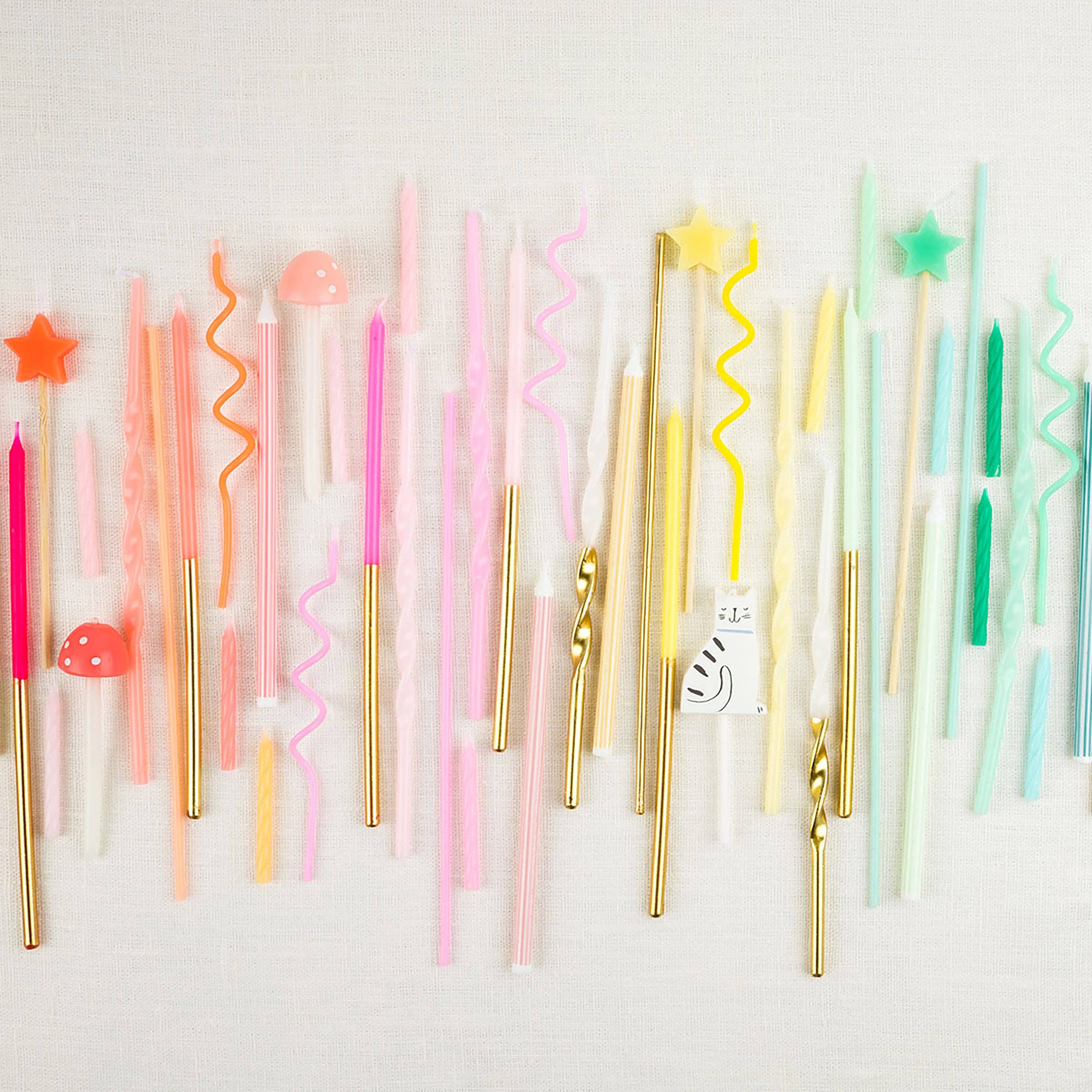 Favorite Story Meri Meri Mixed Striped Candles